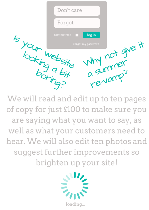 Website copy editing special offer